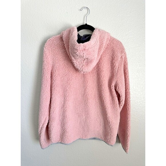 Chubbies Fluffy Fleece Pullover Hooded Sweater Women’s Small Pink Long Sleeve - Picture 2 of 5